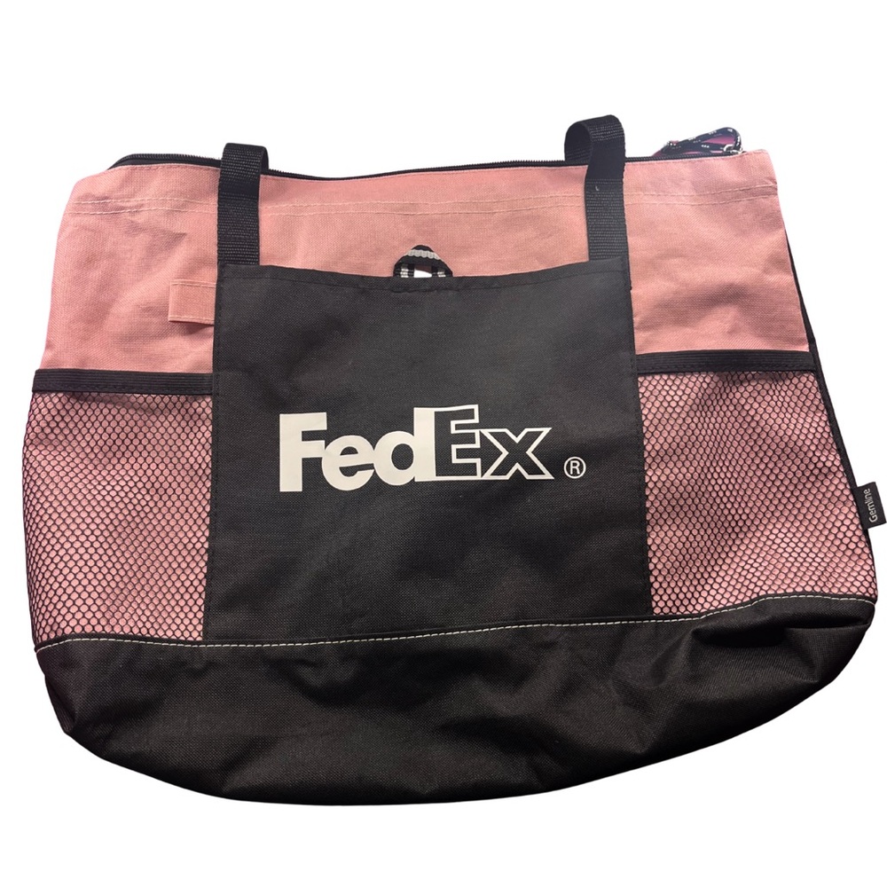 FedEx Pink and Black Tote Bag
